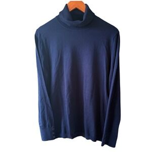 Talbots Navy Blue Turtleneck Sweater Women's Size Extra Large